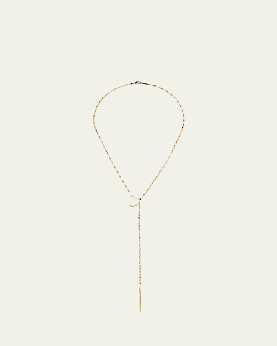 Mega Gloss Blake Heart Lariat Toggle and Bar Necklace